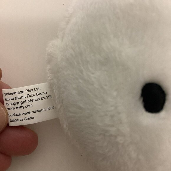 Miffy Plush Bag White Zippered Pouch with Clear Window Dick Bruna Bunny - Picture 7 of 12